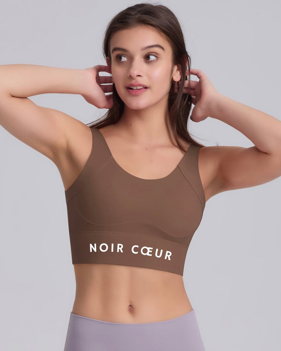 Noir Cœur Brown Gym Top