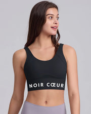 Noir Cœur Black Gym Top