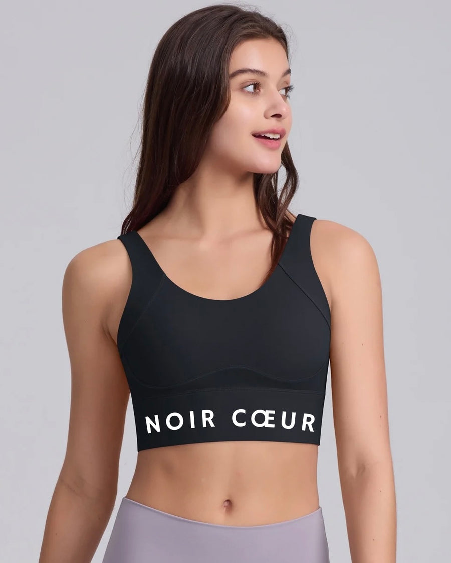 Noir Cœur Black Gym Top