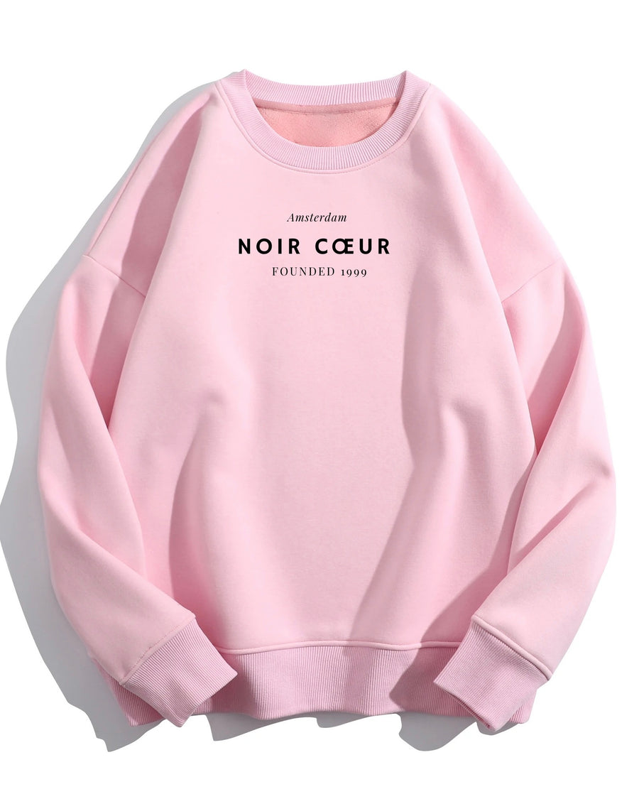 Noir Cœur Oversized Pink Sweater