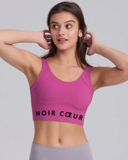 Noir Cœur Pink Gym Top