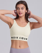 Noir Cœur Light Crème Gym Top