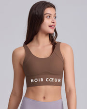 Noir Cœur Brown Gym Top