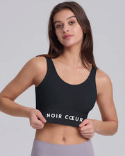 Noir Cœur Black Gym Top