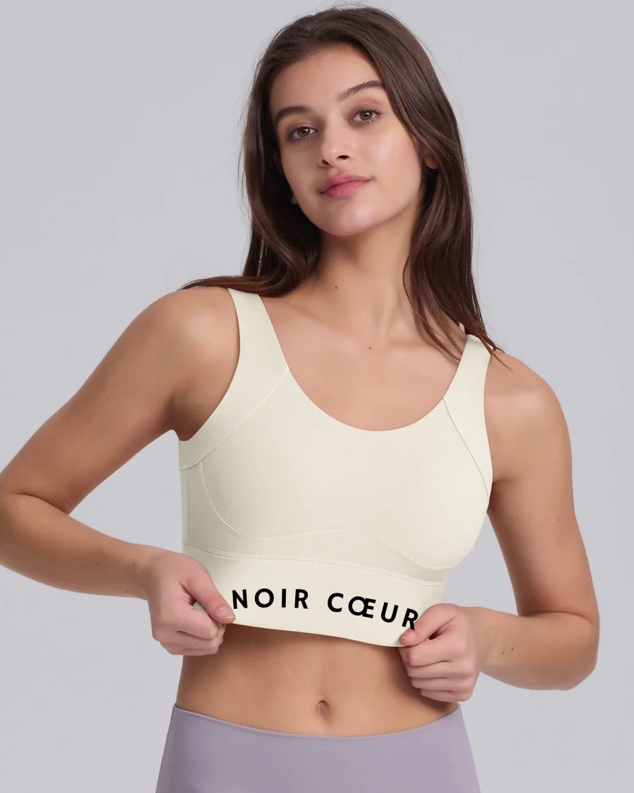 Noir Cœur Light Crème Gym Top