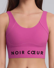 Noir Cœur Pink Gym Top