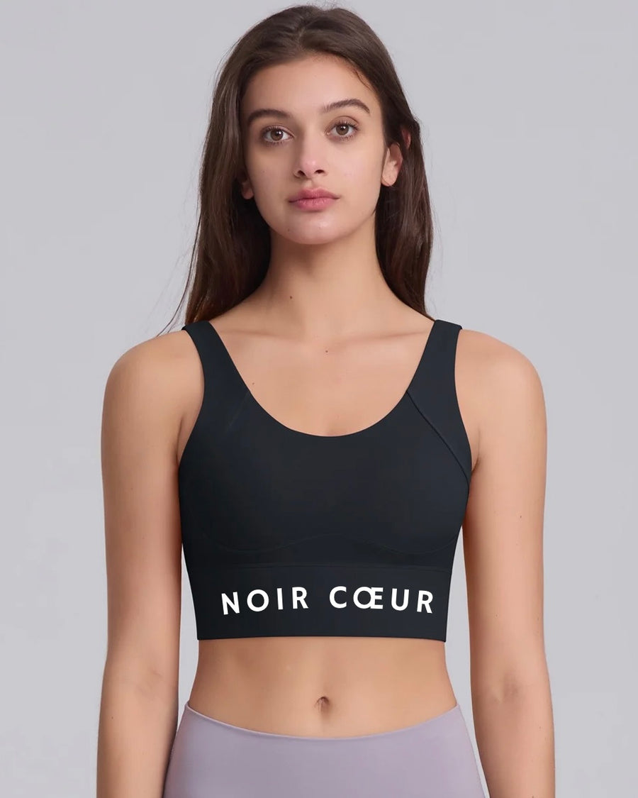 Noir Cœur Black Gym Top