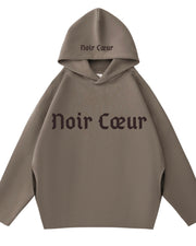 Noir Cœur Brown Oversized Hoodie