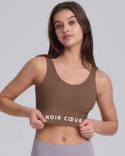 Noir Cœur Brown Gym Top