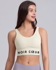 Noir Cœur Light Crème Gym Top